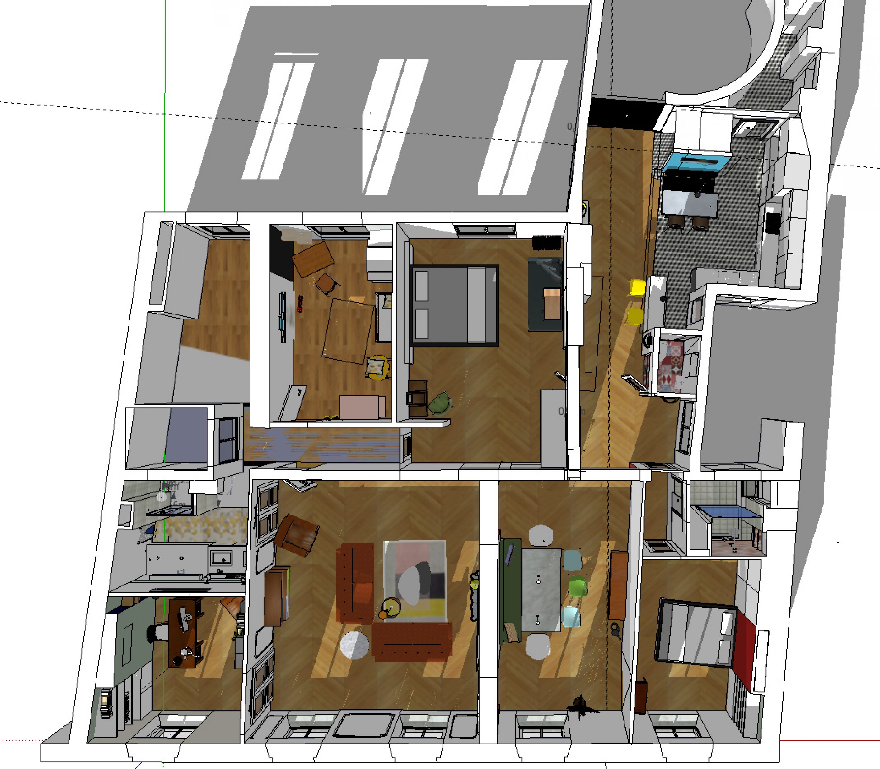 plan appartement haussmannien